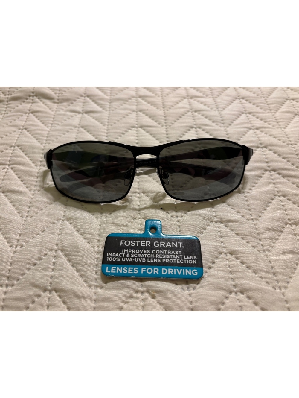 #38- Foster Grant Men's Black Polarized Sunglasses